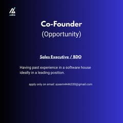 Cofounder Required for ai software house startup