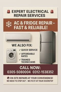 AC fridge repairing cooling center