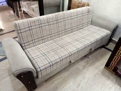 Modern Beige Sofa Cum Bed – Sleek, Comfortable & Space-Saving!