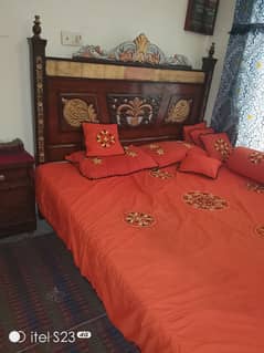 bed and wardrobe