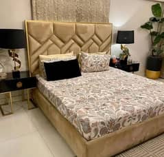 Double bed, King size bed, Dressing table,Bed set,Wooden bed,Furnitur