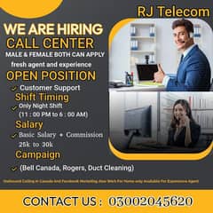 Call Center Fresh & Experience Agents Required