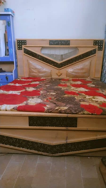 Bed with two side tables 0