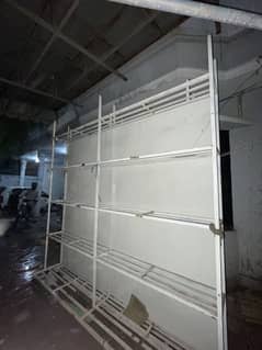 4 IRON RACKS FOR SHOPS ETC