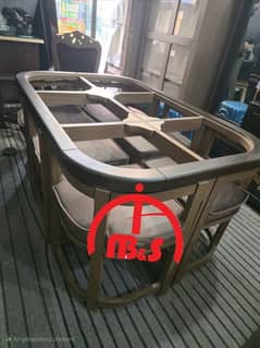 6 Seater Solid Wooden Foldable Dining Table