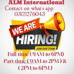 We are hiring for Office male, female and students