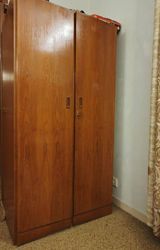 King size Bed with 2 side tables, dressing table and cupboard 2