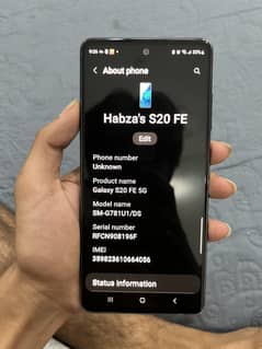 Samsung s20 FE 5G model han