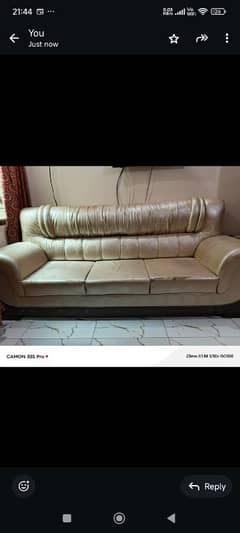 Golden sofa set