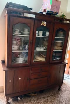 showcase available for sale made of solid wood