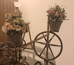 cane decoration cycle with flowers