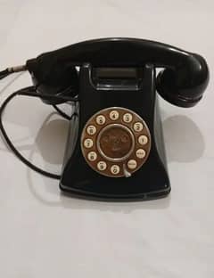 Antique classic vintage rotary telephone set