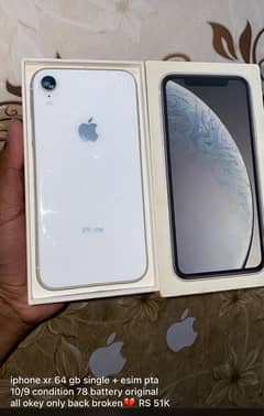 iphone xr 64 gb pta approved with box