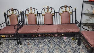 metal 5 seater sofa set