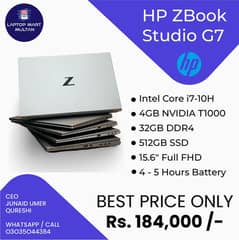 Hp ZBOOK STUDIO (G7) (32/512GB) CORE I7 10th GEN) T1000 with Max Q