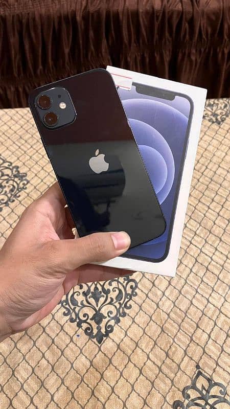 iphon 12 10 by 10 condition black colour jv non pta e sim non active87 4