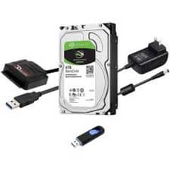 SATA TO USB 2.5/3.5 WITH ADAPTER POWER SUPPLY