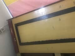 Double bed used with mattress