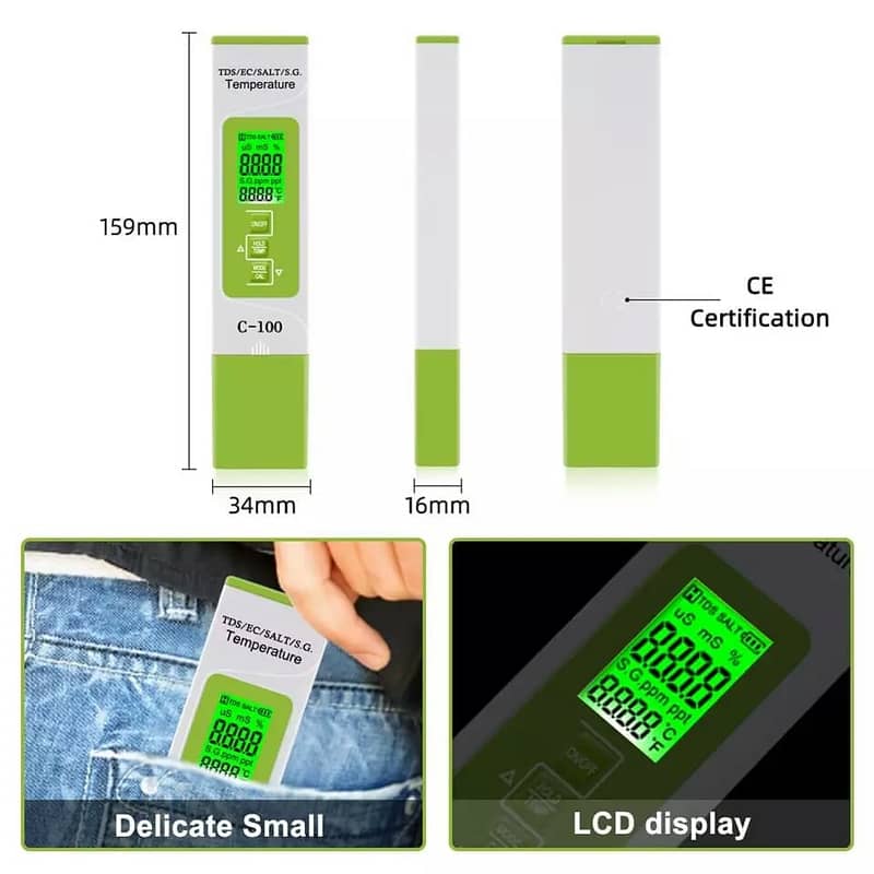 Temperature Meter Digital Water Quality Tester 4