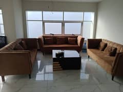 3 large size sofa set with table