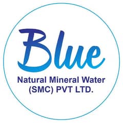 Blue natural mineral water