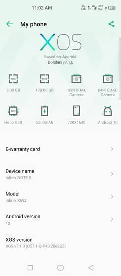 Infinix Note,8 Room128GB Raam,6GB. No open repair. . 23k price