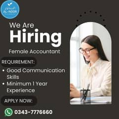 Accountant Jobs | Female Staff Required | Jobs