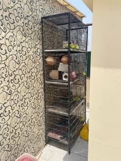 Large 4 portion with 8 cages large cage parrot bird hen
