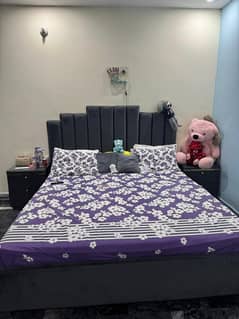 king size beds with mattresses included And Singhar table set