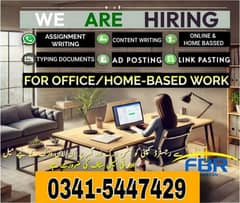 Assignment Job / Part Time Full Time Job / Job for male and female