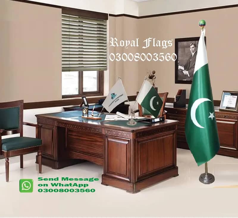 Custom University Logo Flag, Pakistan flag & Pole Table flag, Car Flag 5