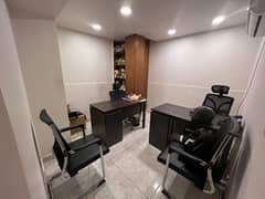 VIP LAVISH FURNISHED OFFICE FOR RENT 55 PERSON SETTING PHASE 2 EXT 24&7 TIME