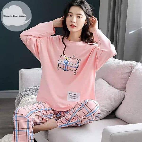 stylish women's printed night suit 6
