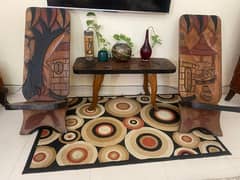 Viking Chairs & Table - African Wood and made