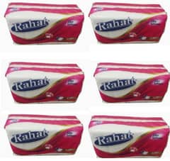 RAHAT TISSUE PAPER 2PLY SHEETS 300, pack of six packets