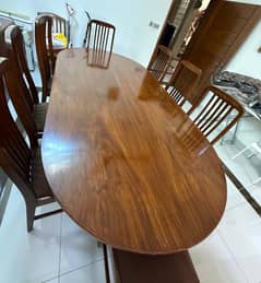Wooden dining table