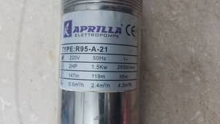 Kaprilla Motor with pump for tubewell, with rope and cable 300ft