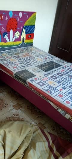 one wooden bed good condation