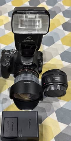 Canon EOS 200D with Two Lens Japanese Fish Eye wide angle