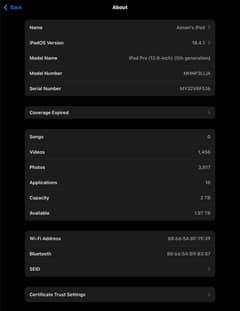 Apple iPad Pro M1 12.9 5th Generation