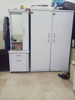 white cupboard and dressing