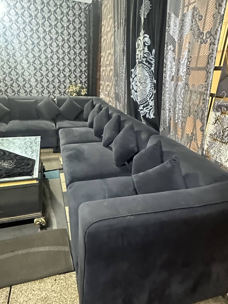 L SHAPE SOFA WITH TABLE 2