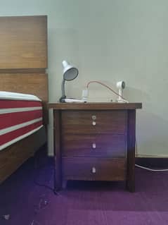 Pure solid queen side bed set