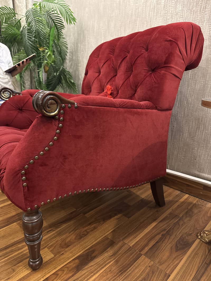 Sofa set with table| 2 Seater sofa | Wooden sofa | Sofa Set 1