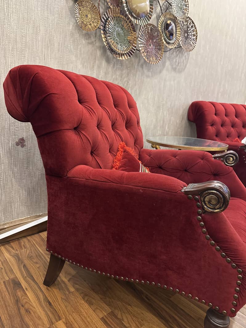 Sofa set with table| 2 Seater sofa | Wooden sofa | Sofa Set 2