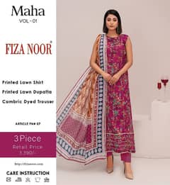 Printed lawn shirt & dupatta
