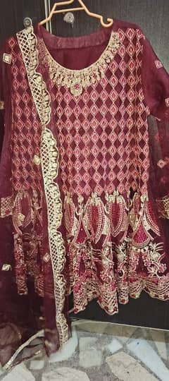 Fancy frock wth sharara and Dupatta