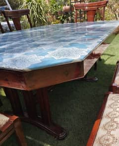 dining table with chairs good condition as new