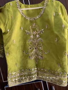 Beautiful Bridal gown parrot color  cash on delivery
