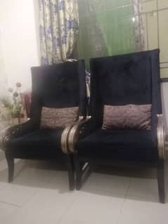 chairs black velvet bed set